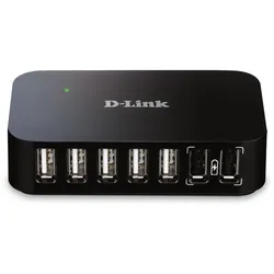 D-Link DUB-H7 - USB 2.0 Type-B - USB 2.0 - 480 Mbit/s - Schwarz - FCC - CE - C-Tick - VCCI - IC - RoHS - 5 V