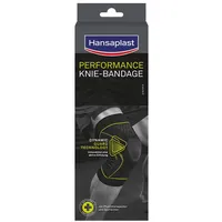 Hansaplast Performance Knie-Bandage, Kniebandage stabilisiert & entlastet das Gelenk, Bandage für rechtes & linkes Kniegelenk unterstützt die aktive Erholung, Größe S/M