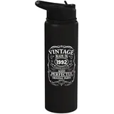 34. Geburtstag, Retro Vintage Design, Mann, Frau 1992 Stainless Steel Insulated Water Bottle
