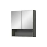 xonox.home Badezimmer Silver X88B3725 Spiegelschrank in rauchsilber Nb. ca.60x63x16cm