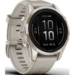 Garmin epixTM PRO (Gen 2) SAPPHIRE EDITION 42MM Beige/Softgold mit QuickFit-Silikon- Armband 20 mm" 010-02802-11" - 390 x 390 Pixel,digital,touchscreen,variabel,creme - 42mm