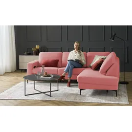 Max Schelling Eckcouch Mikrofaser 2-Sitzer Rosa