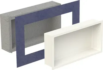 Schedel Nischeneinsatz mit Rahmen 20mm 300 x 600 x 120mm, Wandnische mit Rahmen - Neutral