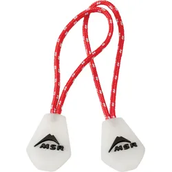 MSR Night Glow Zipper Pulls red/white