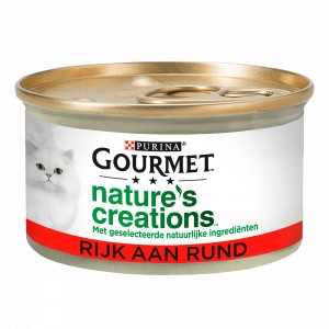 Gourmet Nature's Creations met rund nat kattenvoer 85g  48 x 85 g