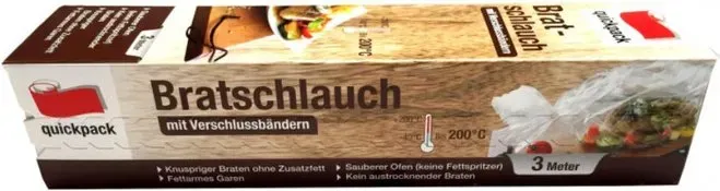 Quickpack Bratfolien- Schlauch 30cm 3 m