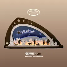 Weigla Schwibbogen LED Santa Claus 66 x 33,8 x 6 cm