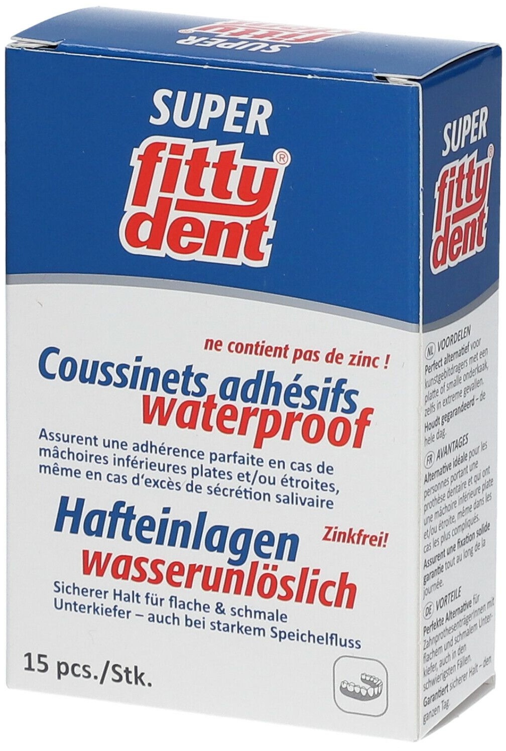 fitty dent® Coussinets adhésifs 15 pc(s) bande(s)