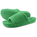 FLIP*FLOP Damen home*frottee Slides Smaragdgrün grün 39 (UK 5.5)