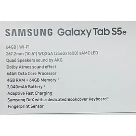 Samsung Galaxy Tab S5e 10.5" 64 GB Wi-Fi Schwarz
