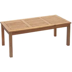 Lounge-Tisch MCW-E99, Gartentisch Tisch Beistelltisch Balkontisch, Akazie Holz massiv MVG-zertifiziert 100x50 cm, braun