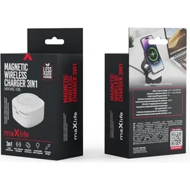 MaxLife 3-in-1 drahtloses Ladegerät 15W weiß