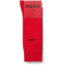 Hugo Herren Socken, mit Label-Detail im 2er-Pack, rot 43-46