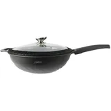 Cheffinger Wok Bratpfanne 32cm mit Deckel