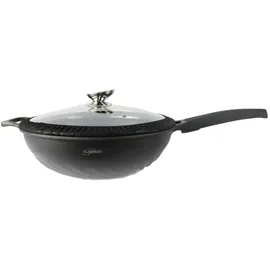 Cheffinger Wok Bratpfanne 32cm mit Deckel