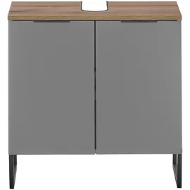 BASIC by Balculina Waschbeckenunterschrank Denver 60 x 60 x 35 cm Grau Matt