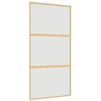 vidaXL Schiebetür Golden 102,5x205 cm Matt ESG-Glas und Aluminium - Gold