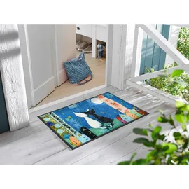 Wash+Dry Romance 50 x 75 cm Blau/Mehrfarbig