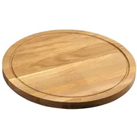 KESPER Vesperteller | Eichenholz | Ø 40 cm – Servierplatte mit Saftrille, geölt, FSC® zertifiziert, robust, ideal für Brotzeit & Snacks | 49441