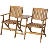 vidaXL Gartenbank 140 x 55 x 75 cm Braun