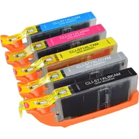 Ampertec 5 Kompatible Tinten ersetzt Canon CLI-571XL Multipack KCMY