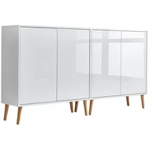 BMG Möbel Sideboard Mailand Set 2 Weiß