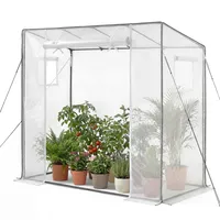 Vevor Foliengewächshaus Stahl Weiß PE 195x77 cm 1,43 m2