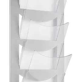 Kerkmann Wandprospekthalter DIN A4 5 Fächern 30,0 x 17,0 x 90,0 cm, 1 St.