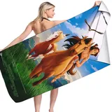 LRUD Spirit Duschtuch 70x140 - Strandtuch Badetuch,groß Badetuch Kinder Geschenkidee,Badetuch Für Jungen Und Mädchen, Microfaser Handtücher (A01,70x140cm)