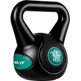 MOVIT Kettlebell Kettlebell STYLISH, Kugelhantel, Schwunghantel, (Hantel), bodenschonender Kunststoffummantelung, Kugelgewicht, 2 kg bis 20 kg schwarz 10 kg