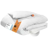 sleepling warme Daunendecke 135 x 200 cm, 90% Daunen 10% Federn, Steppbett, sleepling - weiß
