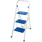 BURI Metall Trittleiter 3-stufig Haushaltsleiter Klappleiter Stehleiter klappbar