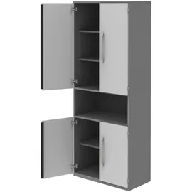 Germania GW-Monteria Aktenschrank 80 x 37 x 196 cm weiß