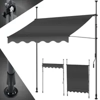 Kesser KESSER® Klemmmarkise mit Handkurbel Balkon, Balkonmarkise ohne Bohren,