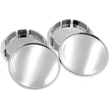 ZXCVDF 4 Stück Nabendeckel 55mm für VW Polo 6 N/6 N2 1994-2001 Radnabenkappen Felgendeckel Nabenkappen Schutzzubehör dekorative Autoreifen-Felgenzubehör,Silver