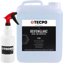 TECPO Reifenglanz und Gummipflege Reifen Pflege 5L + Sprühflasche...