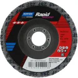 Norton Schleifvliesscheibe Rapid mit Unterlage Blend Nex- 125x12x22 Fein