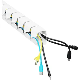 InLine Kabelkanal flexibel höhenverstellbare Tische mit Tischklemme, weiß