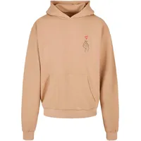 Pod K Heart Ultra Heavy Hoody in Beige, Größe