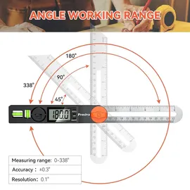luxuskollektion Digitaler Anschlagwinkel 230 mm verstellbar Multifunktionswinkel