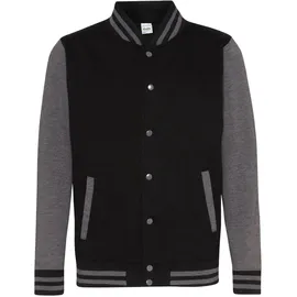 Just Hoods by AWDiS Varsity Jacke schwarz/Charcoal M