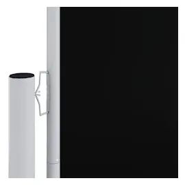 vidaXL Seitenmarkise 220 x 1200 cm Schwarz Polyester