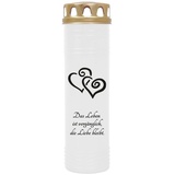 HS Candle 4er Pack Grabkerzen mit Motiv, Grablicht mit Brenndauer von ca. 7 Tage, Motiv: Herzen, in vielen weiteren Varianten