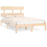 vidaXL Massivholzbett 180 x 200 cm Beige