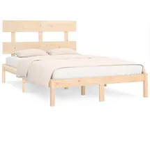vidaXL Massivholzbett 180 x 200 cm Beige