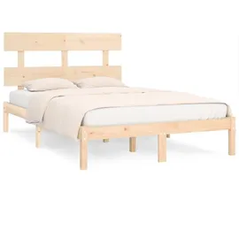 vidaXL Massivholzbett 180 x 200 cm Beige