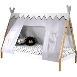 Vipack Hausbett Tipi 90 x 200 cm Kiefer weiß
