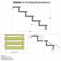 Plus Stahltreppenwange verzinkt 17 cm Stufenhöhe Stahl