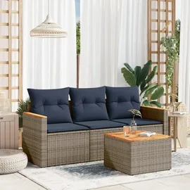 vidaXL Gartensofa-Set 4-tlg. grau