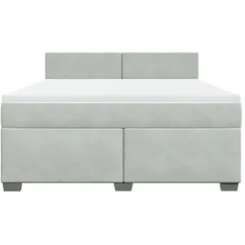 vidaXL Boxspringbett 180 x 200 cm Hellgrau